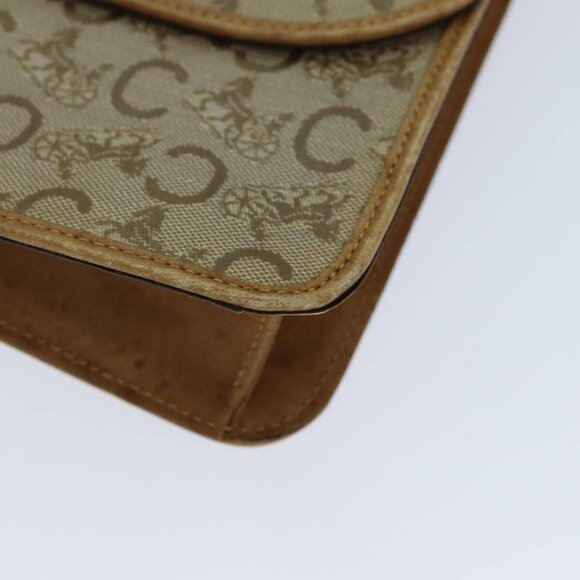 CELINE C Macadam Canvas Shoulder Bag Beige - Picture 7 of 16